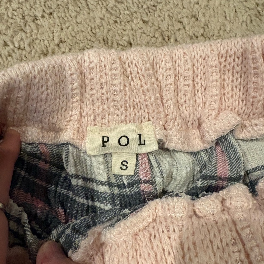 BRAND NWOT POL “GAIL 2” Textured Plaid Joggers, - Picture 5 of 5